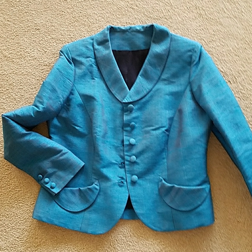 Sheeth and Jacket (blue polished shimmer)